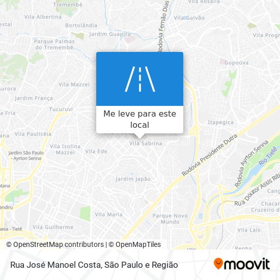 Rua José Manoel Costa mapa