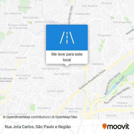 Rua Jota Carlos mapa