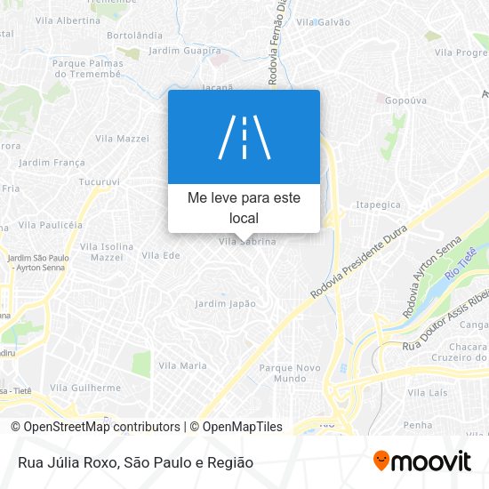 Rua Júlia Roxo mapa