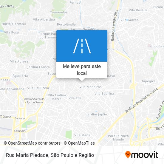 Rua Maria Piedade mapa