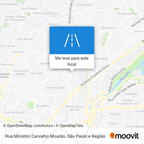 Rua Ministro Carvalho Mourão mapa
