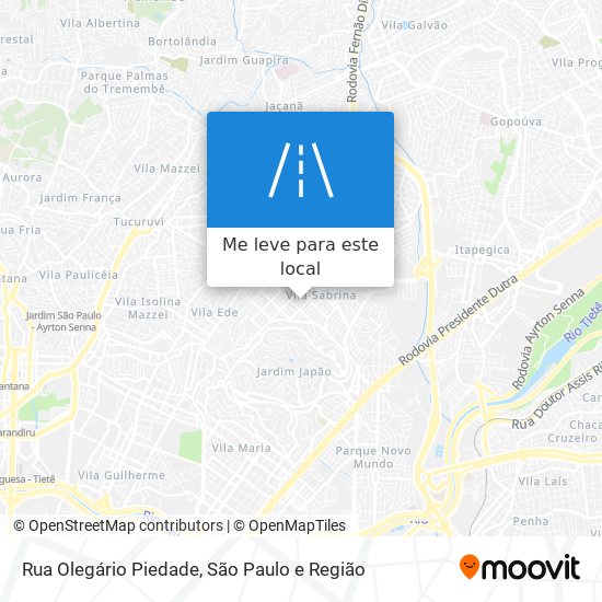 Rua Olegário Piedade mapa