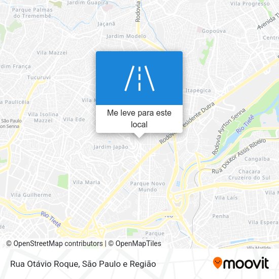 Rua Otávio Roque mapa