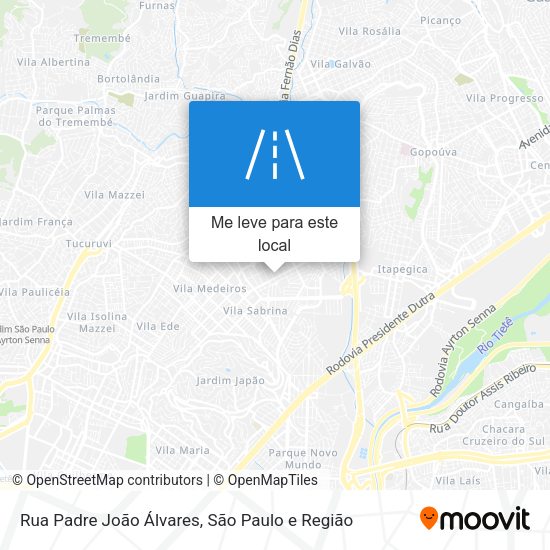 Rua Padre João Álvares mapa