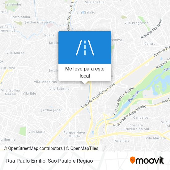 Rua Paulo Emilio mapa