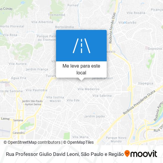 Rua Professor Giulio David Leoni mapa