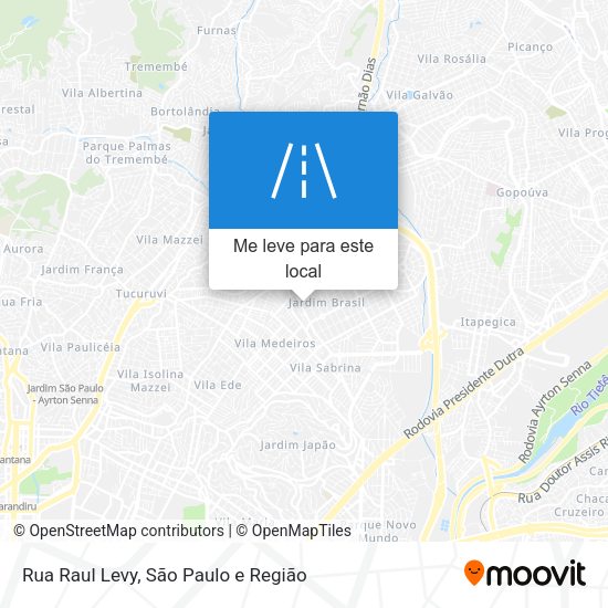 Rua Raul Levy mapa