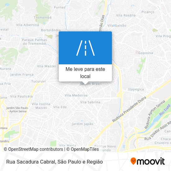 Rua Sacadura Cabral mapa