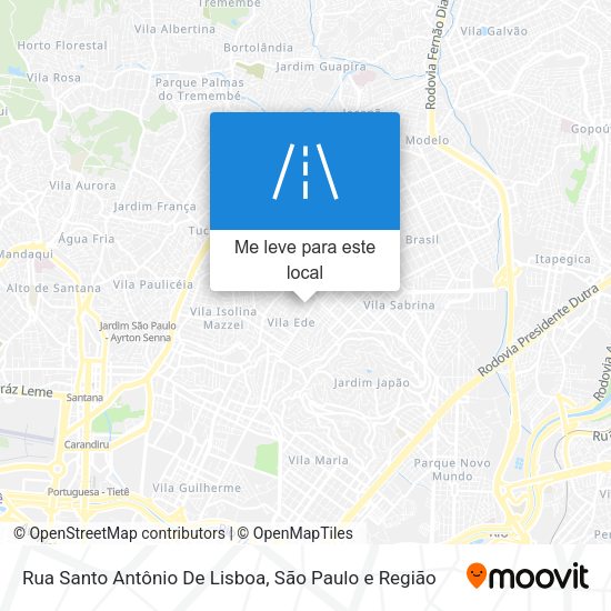 Rua Santo Antônio De Lisboa mapa