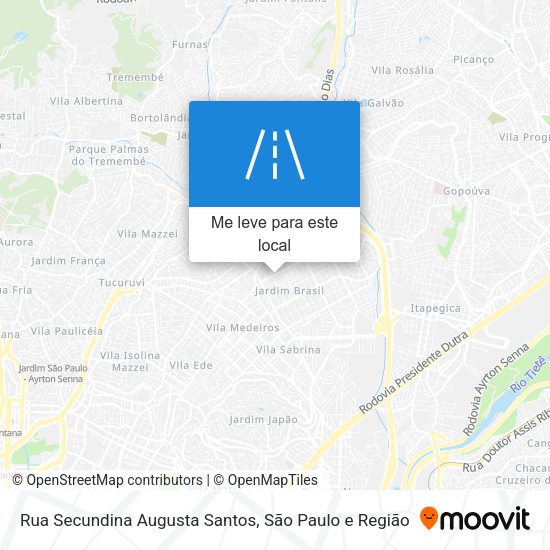 Rua Secundina Augusta Santos mapa