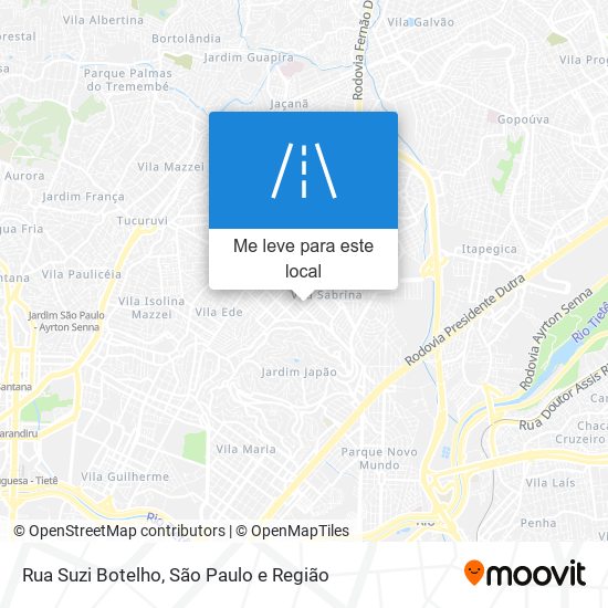 Rua Suzi Botelho mapa