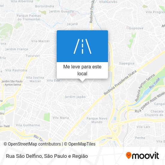 Rua São Delfino mapa