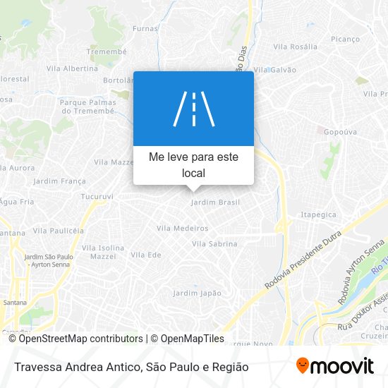 Travessa Andrea Antico mapa
