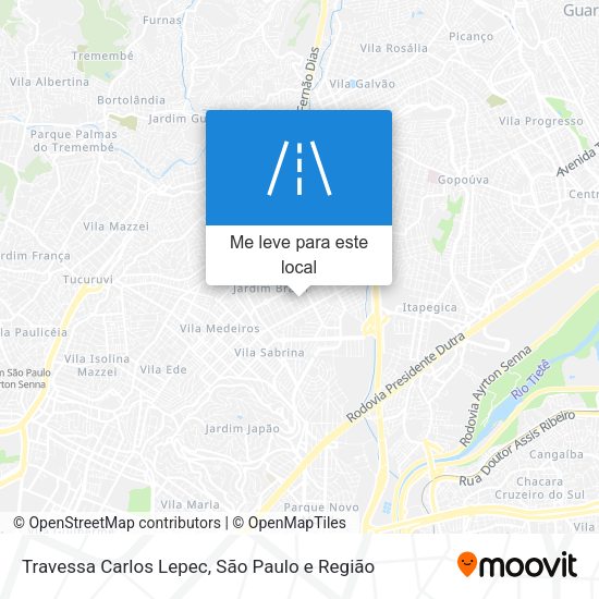 Travessa Carlos Lepec mapa