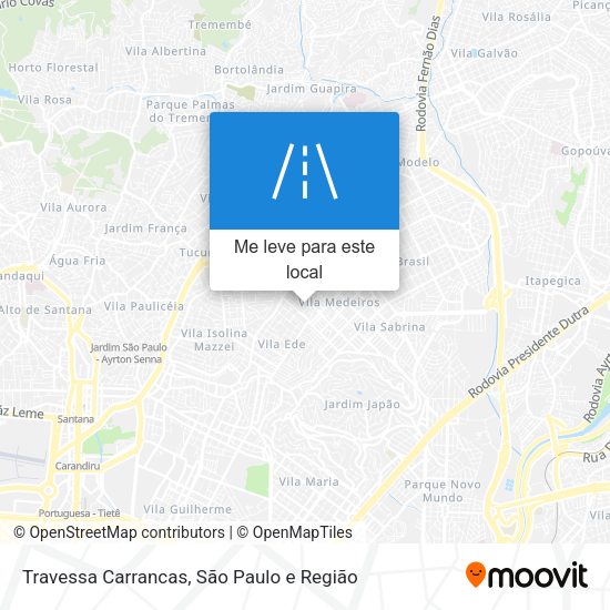 Travessa Carrancas mapa