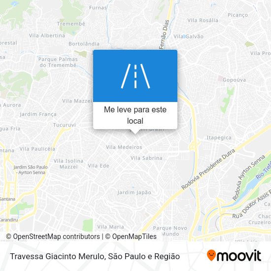 Travessa Giacinto Merulo mapa