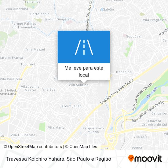 Travessa Koichiro Yahara mapa