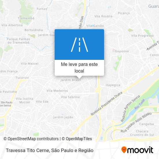 Travessa Tito Cerne mapa