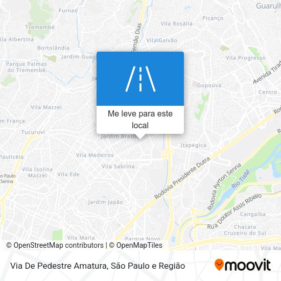 Via De Pedestre Amatura mapa