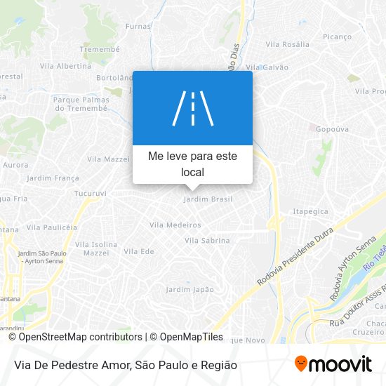 Via De Pedestre Amor mapa