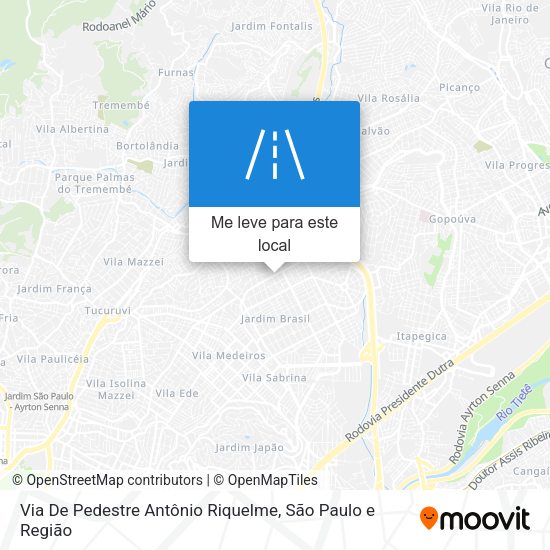 Via De Pedestre Antônio Riquelme mapa
