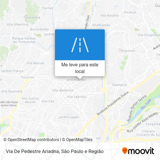 Via De Pedestre Ariadna mapa
