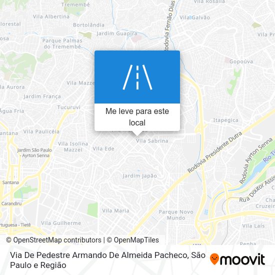 Via De Pedestre Armando De Almeida Pacheco mapa