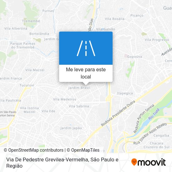 Via De Pedestre Grevilea-Vermelha mapa