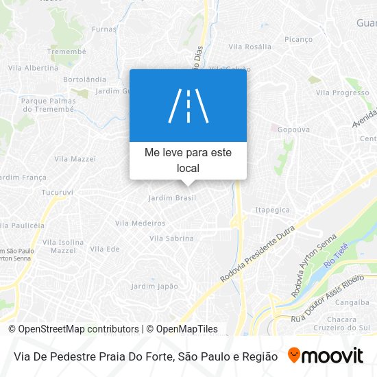 Via De Pedestre Praia Do Forte mapa