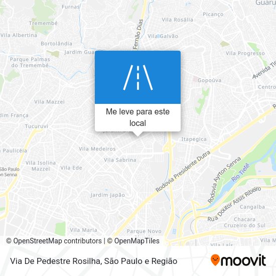 Via De Pedestre Rosilha mapa