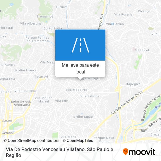 Via De Pedestre Venceslau Vilafano mapa