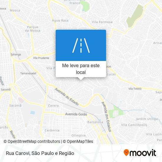 Rua Carovi mapa