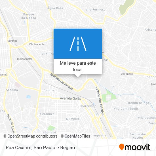 Rua Caxirim mapa