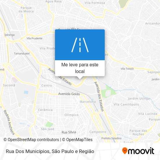 Rua Dos Municípios mapa