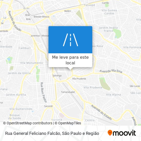 Rua General Feliciano Falcão mapa
