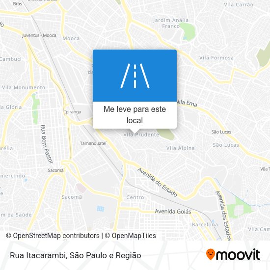 Rua Itacarambi mapa