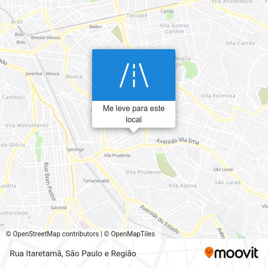Rua Itaretamã mapa
