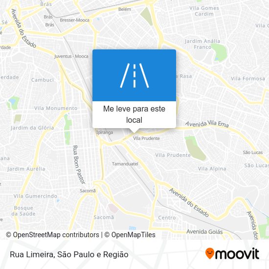 Rua Limeira mapa