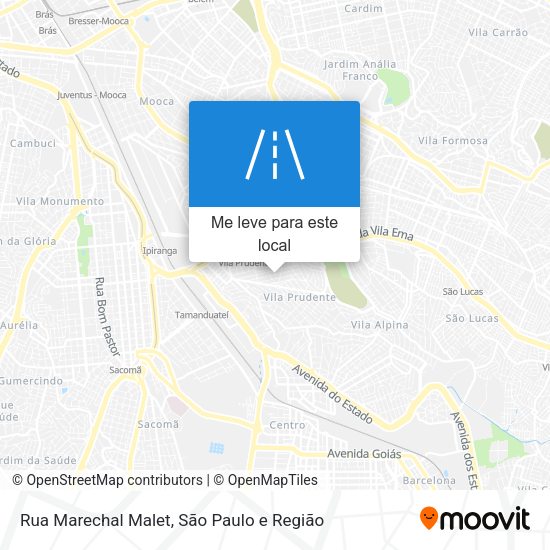 Rua Marechal Malet mapa