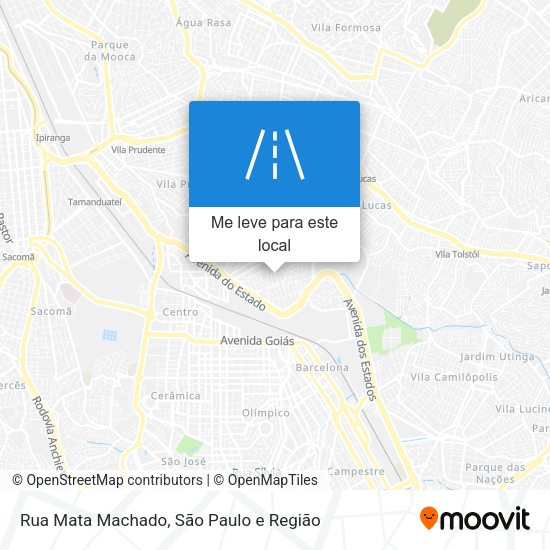Rua Mata Machado mapa