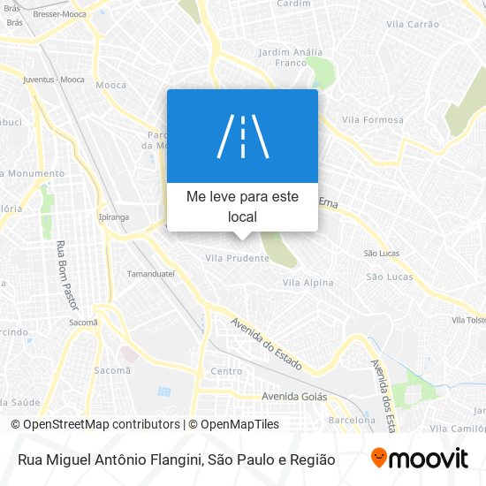 Rua Miguel Antônio Flangini mapa