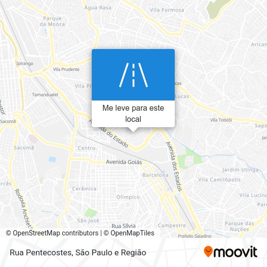 Rua Pentecostes mapa