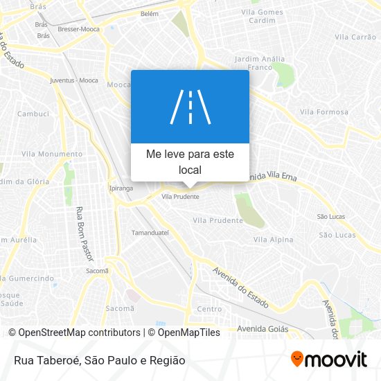 Rua Taberoé mapa