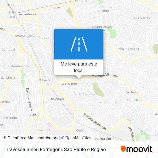 Travessa Irineu Formigoni mapa