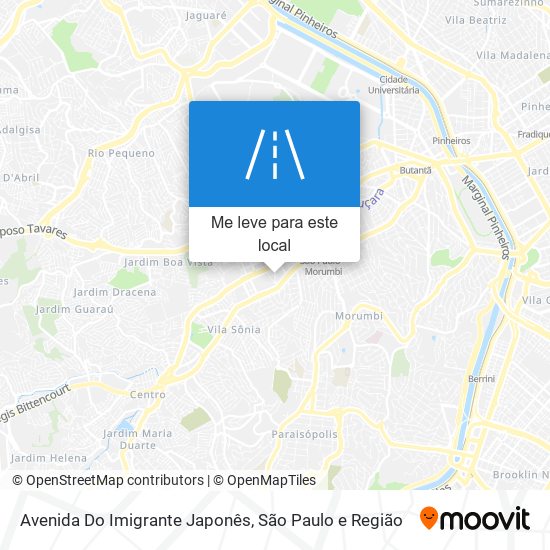 Avenida Do Imigrante Japonês mapa