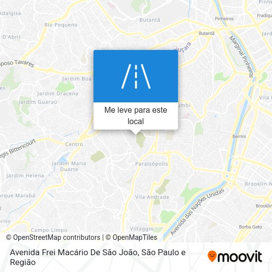 Avenida Frei Macário De São João mapa