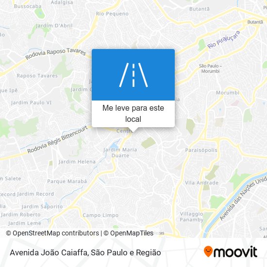 Avenida João Caiaffa mapa