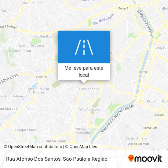 Rua Afonso Dos Santos mapa