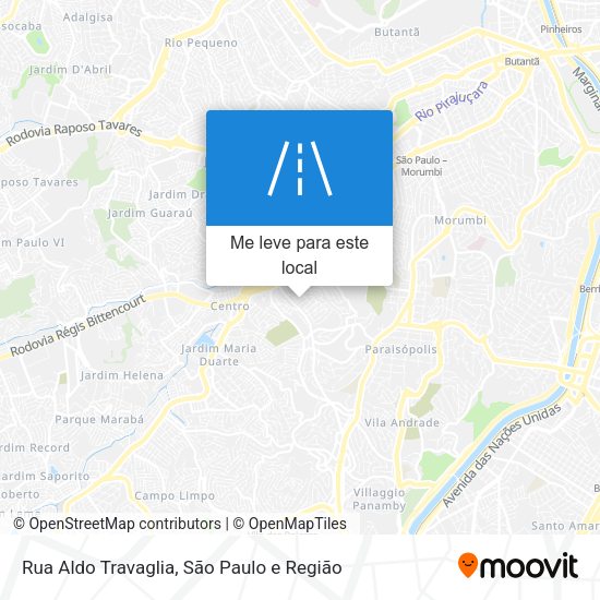 Rua Aldo Travaglia mapa