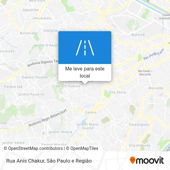 Rua Anis Chakur mapa